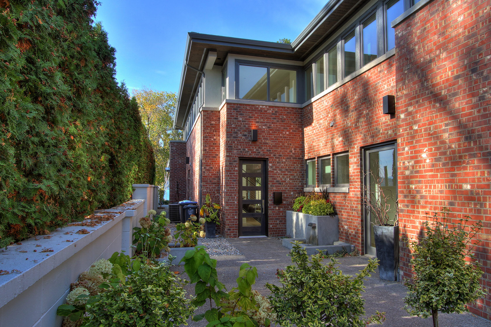 Front entry view of Abbott Lakeside Duplex