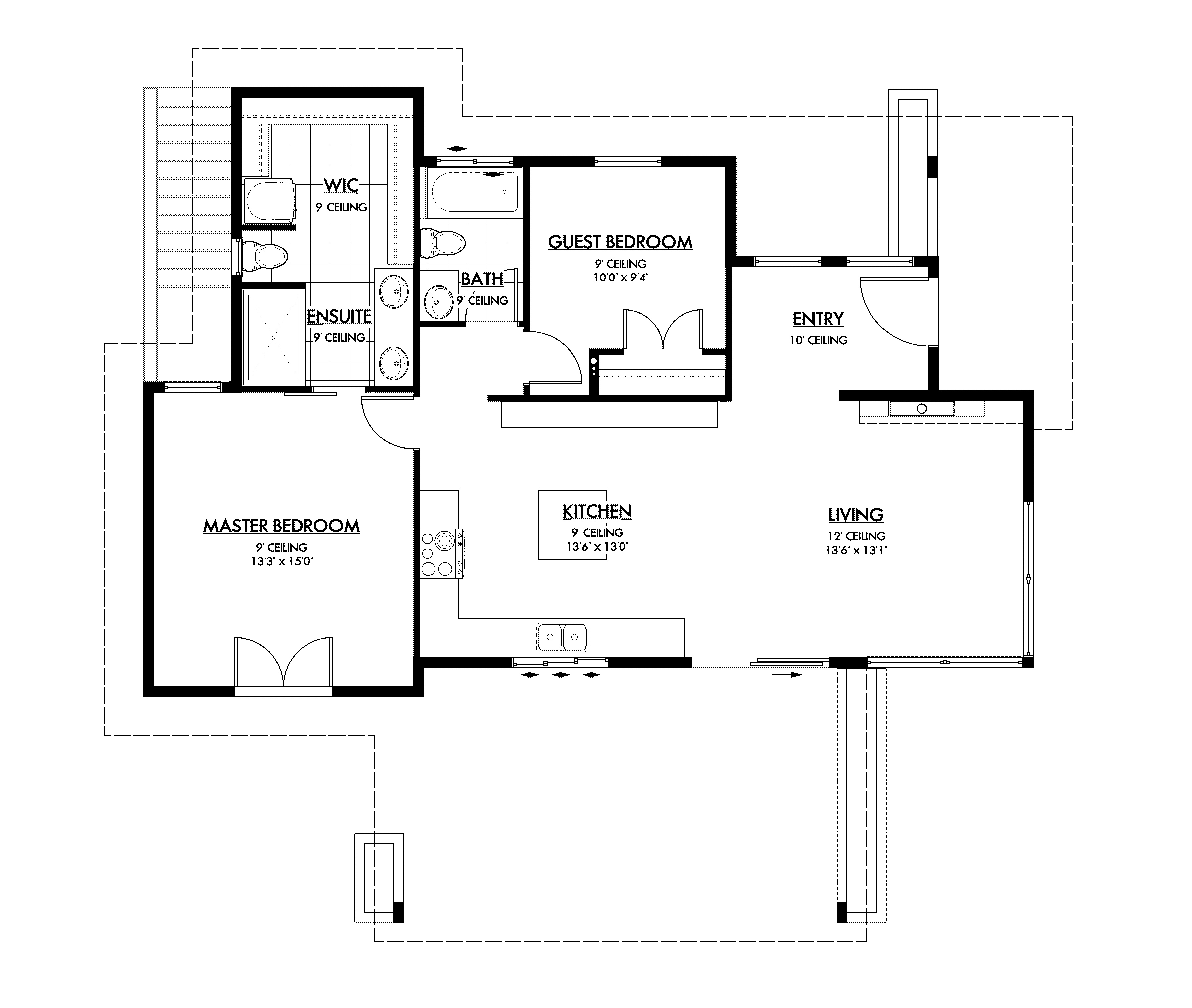 Floor plan drawing for Creekside Carriage House