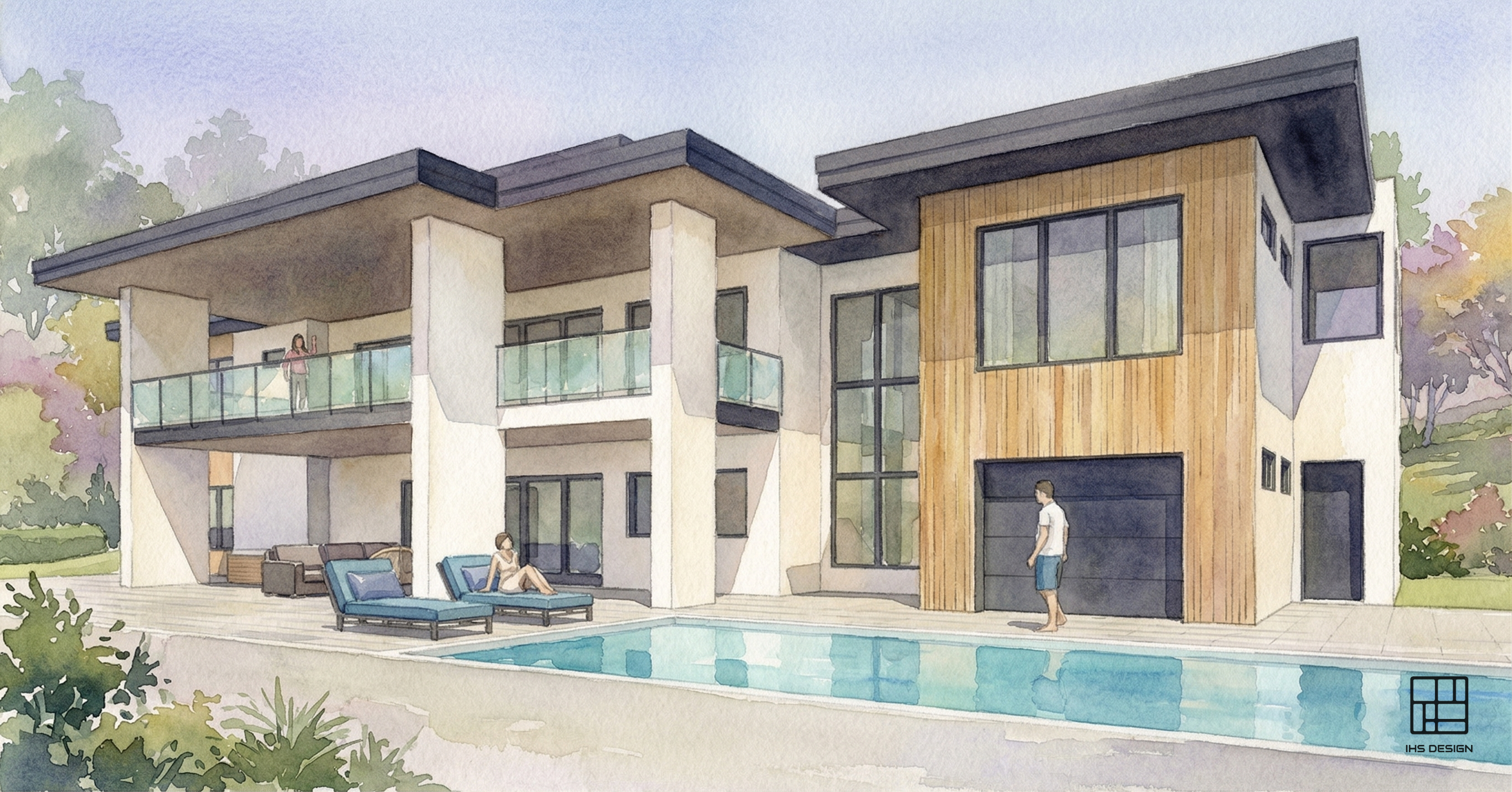Rear rendering of Monck Park Residence facing Nicola Lake